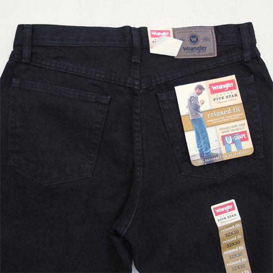 Wrangler】 RELAXED FIT BAGGY DENIM PANTS - BLACK ラングラー