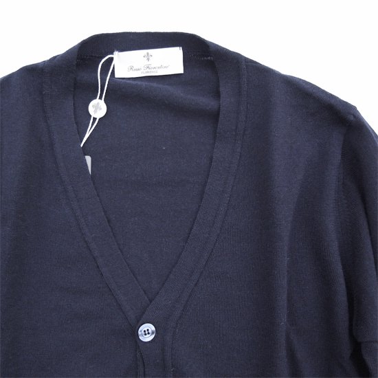 【Rosso Fiorentino】 WOOL CARDIGAN - Dk.NAVY　ロッソ・フィオレンティーノ ウールハイゲージニットカーディガン  ダークネイビー - NY直輸入の日本未発売のアイテムをセレクトするブティック　pieces boutique(ピーシーズ・ブティック)