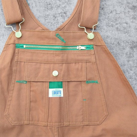 【LIBERTY】 BROWN DUCK OVERALL　リバティー ブラウンダックオーバーオール 日本未発売 USA企画 -  NY直輸入の日本未発売のアイテムをセレクトするブティック　pieces boutique(ピーシーズ・ブティック)