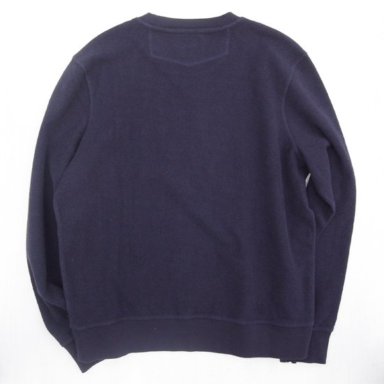 【J.PRESS YORK STREET】 L/S REVERSE CREW NECK SWEAT - NAVY　ジェイプレスヨークストリート  クルースウェット ネイビー 廃盤 - NY直輸入の日本未発売のアイテムをセレクトするブティック　pieces  boutique(ピーシーズ・ブティック)