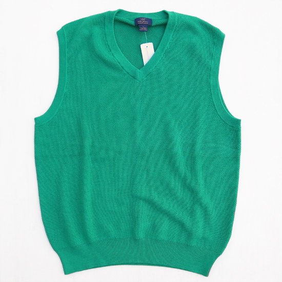 【Brooks Brothers】 SUPIMA COTTON KNIT VEST - GREEN　ブルックスブラザーズ スーピマコットンニットベスト  グリーン - NY直輸入の日本未発売のアイテムをセレクトするブティック　pieces boutique(ピーシーズ・ブティック)