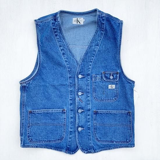 【Calvin Klein】90s DEADSTOCK DENIM WORK VEST 