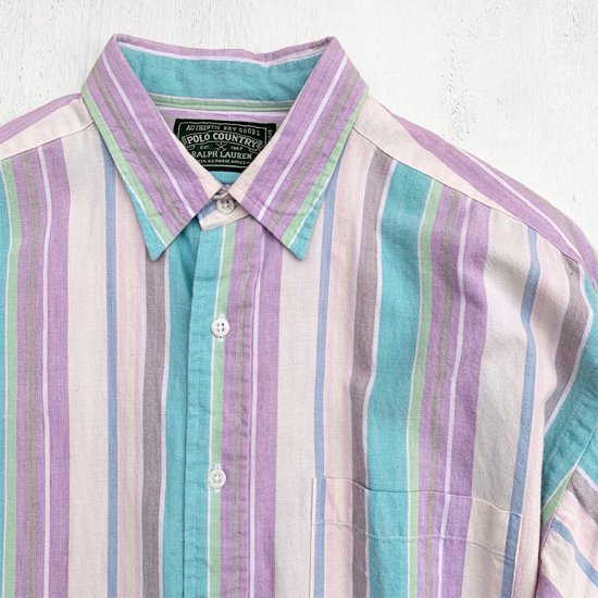 【POLO COUNTRY】 LATE80s～93 L/S STRIPE SHIRTS 