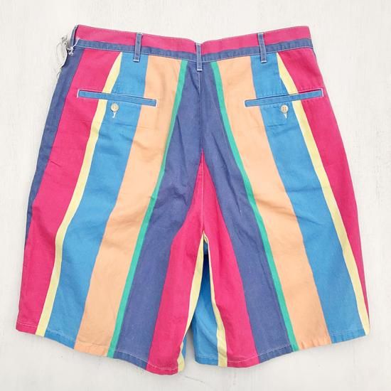 RALPH LAUREN】 90s DEADSTOCK MULTI STRIPE SHORTS ラルフ