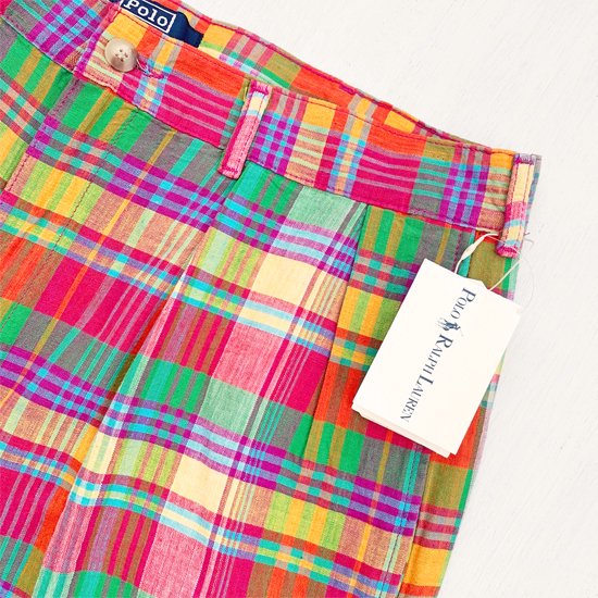 【RALPH LAUREN】 90s DEADSTOCK CHECK SHORTS 