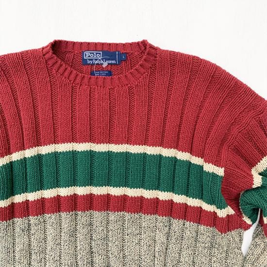 RALPH LAUREN】90s RIB KNIT SWEATER 
