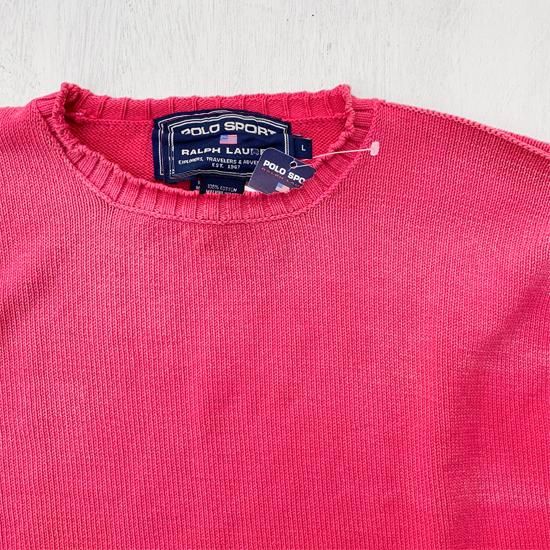 POLO SPORT】90s OCEAN WASH COTTON KNIT SWEATER 