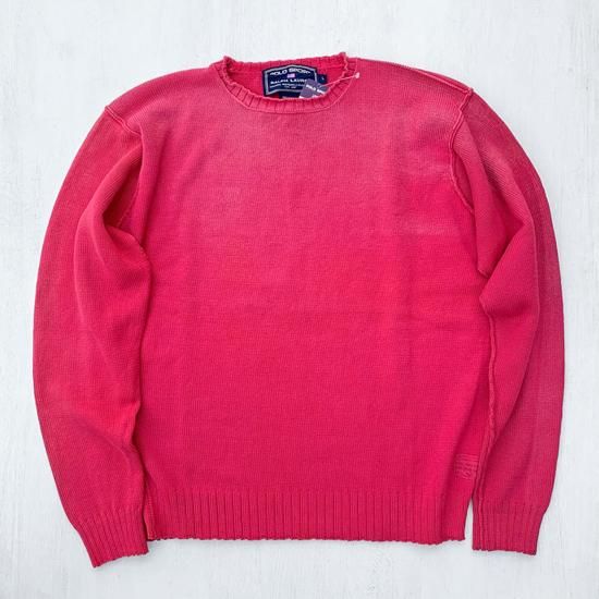 【POLO SPORT】90s OCEAN WASH COTTON KNIT SWEATER 