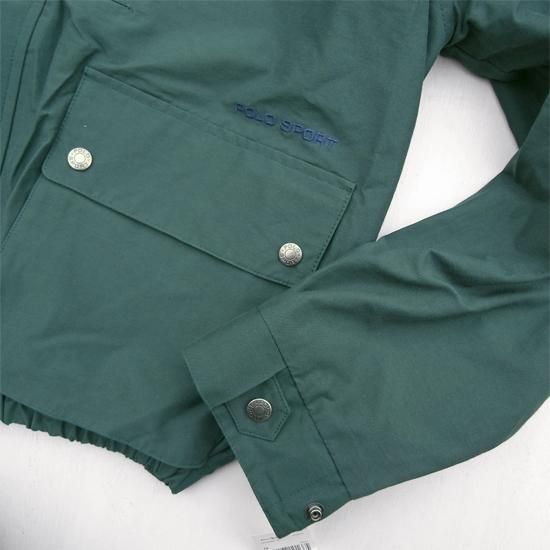 【POLO SPORT】NOS DEADSTOCK 1994～95 COTTON NYLON CAMP JACKET - FOREST GREEN -  NY直輸入の日本未発売のアイテムをセレクトするブティック　pieces boutique(ピーシーズ・ブティック)