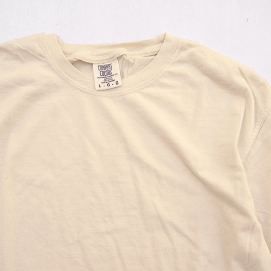 【COMFORT COLORS】 S/S 6.1OZ GARMENT DYE TEE - IVORY　コンフォートカラーズ 半袖6.1オンス Tシャツ  アイボリー - NY直輸入の日本未発売のアイテムをセレクトするブティック　pieces boutique(ピーシーズ・ブティック)