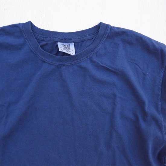 【COMFORT COLORS】 S/S 6.1OZ GARMENT DYE TEE - TRUE NAVY　コンフォートカラーズ 半袖6.1オンス  Tシャツ ネイビー - NY直輸入の日本未発売のアイテムをセレクトするブティック　pieces boutique(ピーシーズ・ブティック)