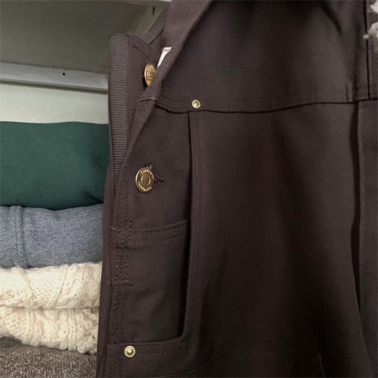 carhartt】 DARK BROWN DUCK BIB OVERALL カーハート ダークブラウン