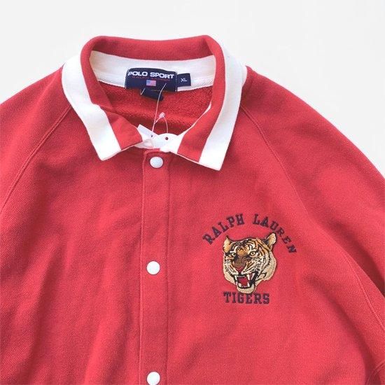POLO SPORT】 NOS MID 1990S TIGER FLEECE GAME JACKET - RED