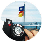 Clearstart 50mm Sailing Watch, BLACK/GREY
