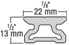 Harken Small Boat Low-beam CB Track Pin Stop Holes