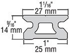 Harken MR 27mm CB Low-beam Track Pinstop Holes