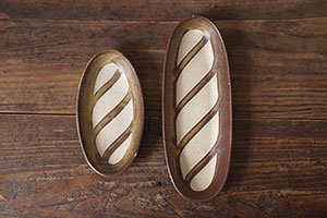 ヘ１６ フランスパン皿 長 - 益子焼の小さな窯元「よしざわ窯」- 生活 
