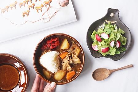 イ43 あめ色 山小屋のスープボウル 大 - 益子焼の小さな窯元