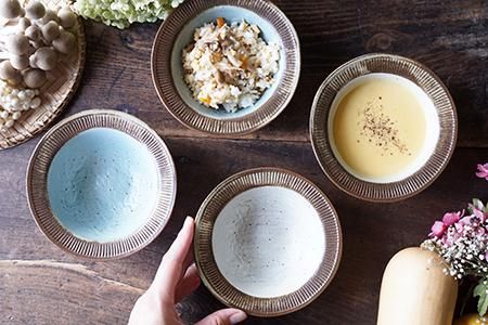 ロ34 秋色あじさいの小鉢 White - 益子焼の小さな窯元「よしざわ窯