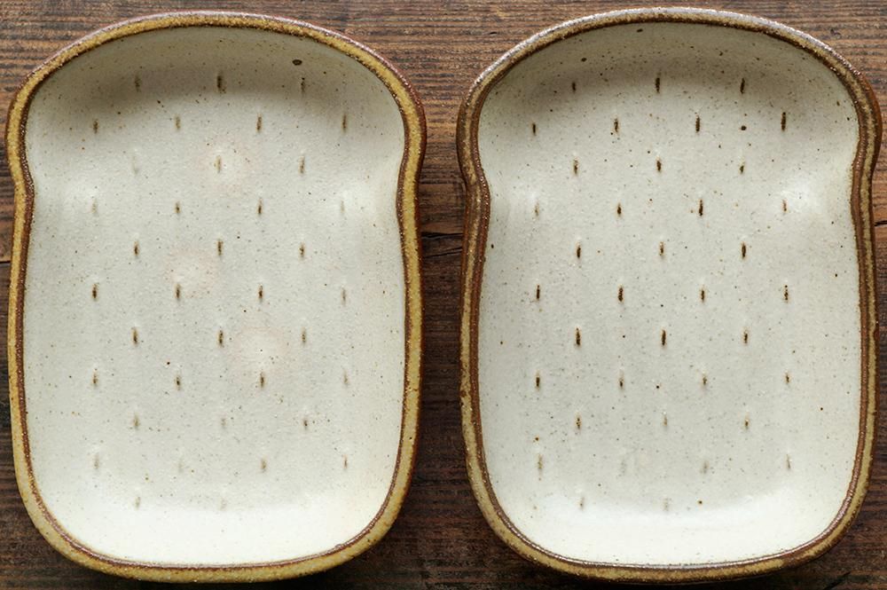 よしざわ窯　食パンのお皿9枚セット よしざわ窯の器には、食べ物をモチーフにしたものがたくさん