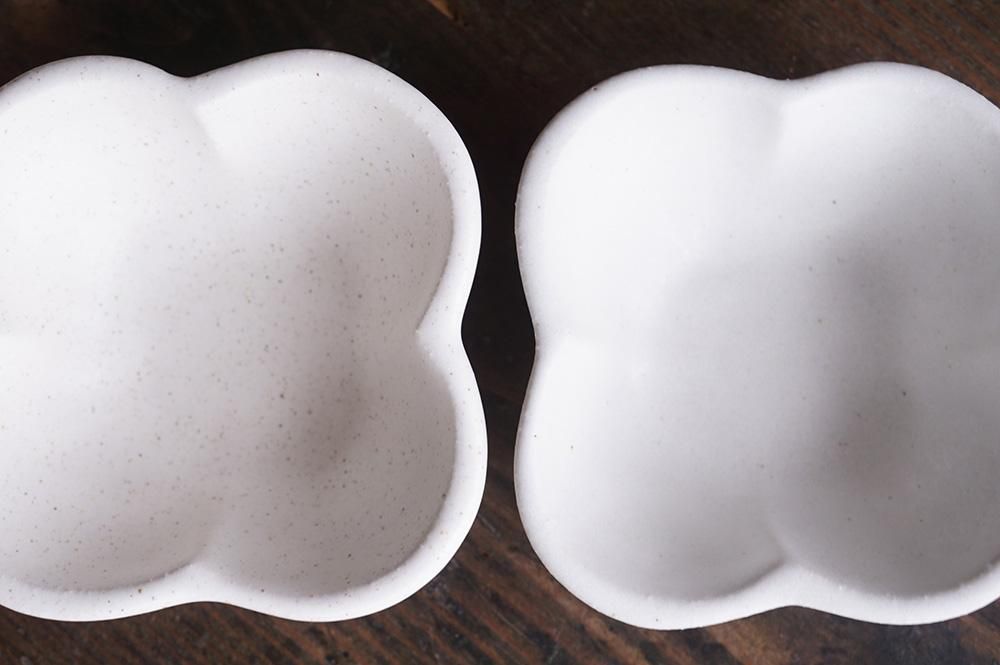 ホワイト 花豆鉢 - 益子焼の小さな窯元「よしざわ窯」- 生活陶器