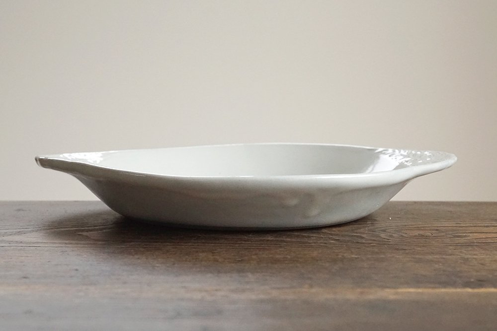 オ１５ ホワイトグレー シルバーモチーフ スープ皿 - 益子焼の小さな窯元「よしざわ窯」- 生活陶器「onthetable」