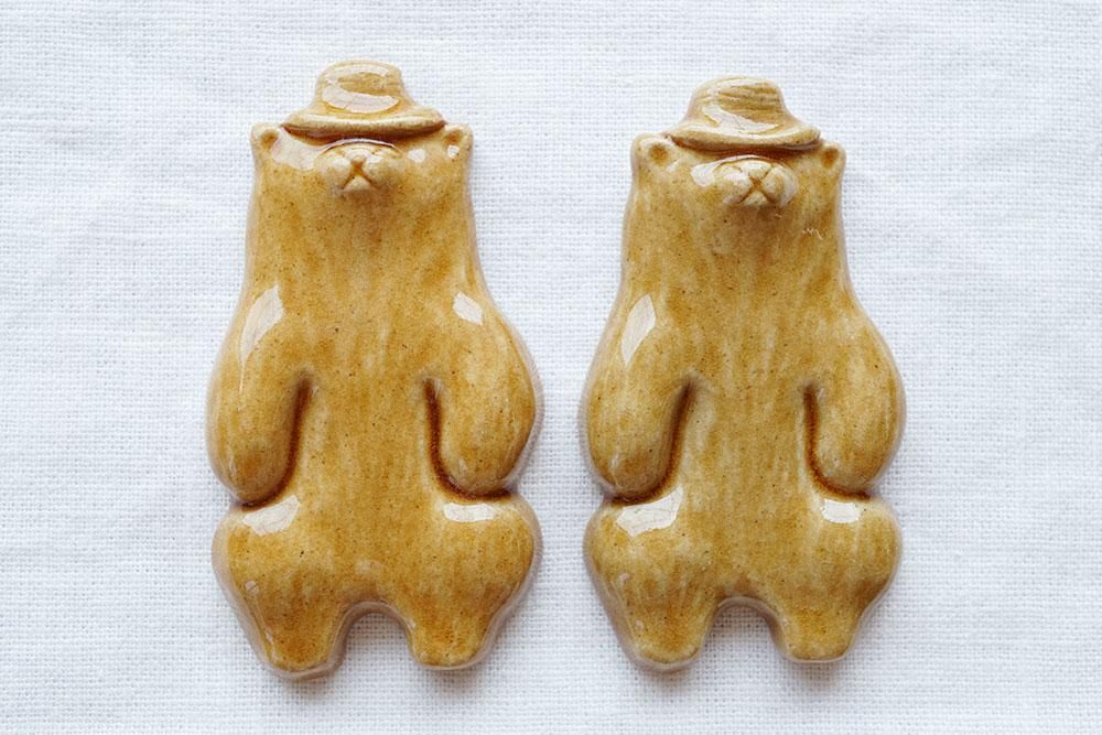 イ25 箸置き くまの四季・夏 - 益子焼の小さな窯元「よしざわ窯