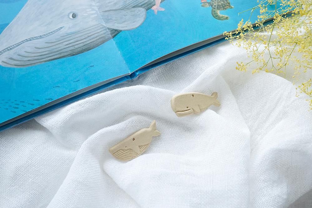 For Kids チャーム付き不織布ラッピング（くじら） - 益子焼の