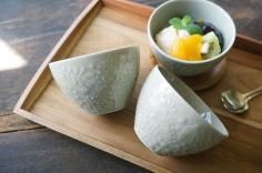 ラ４４　　ペールグリーン ボタニカルまるカップ