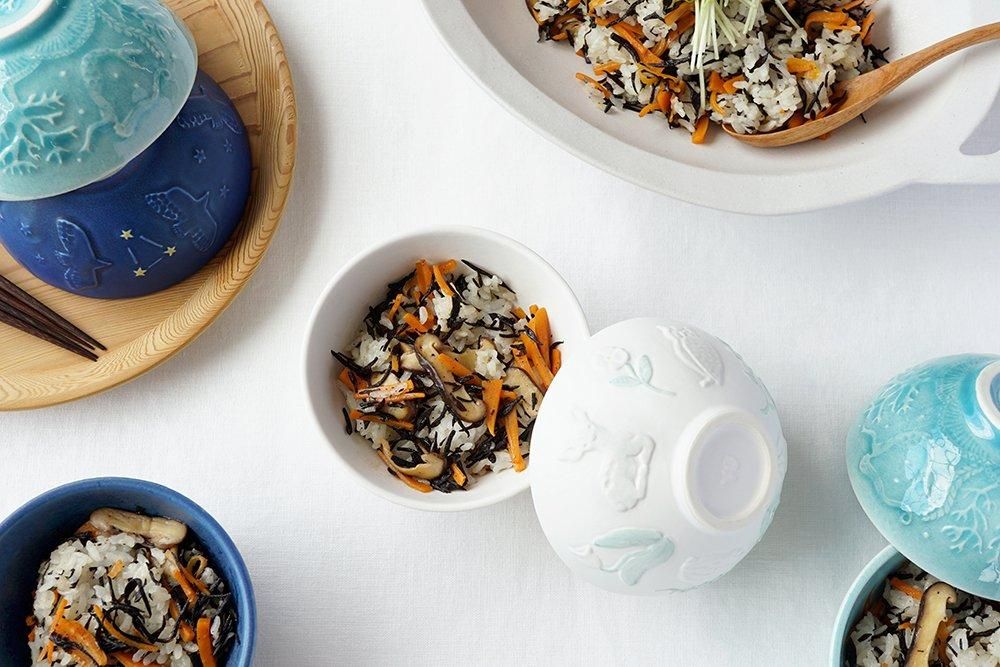 ト27 森の飯碗 着彩 - 益子焼の小さな窯元「よしざわ窯」- 生活陶器