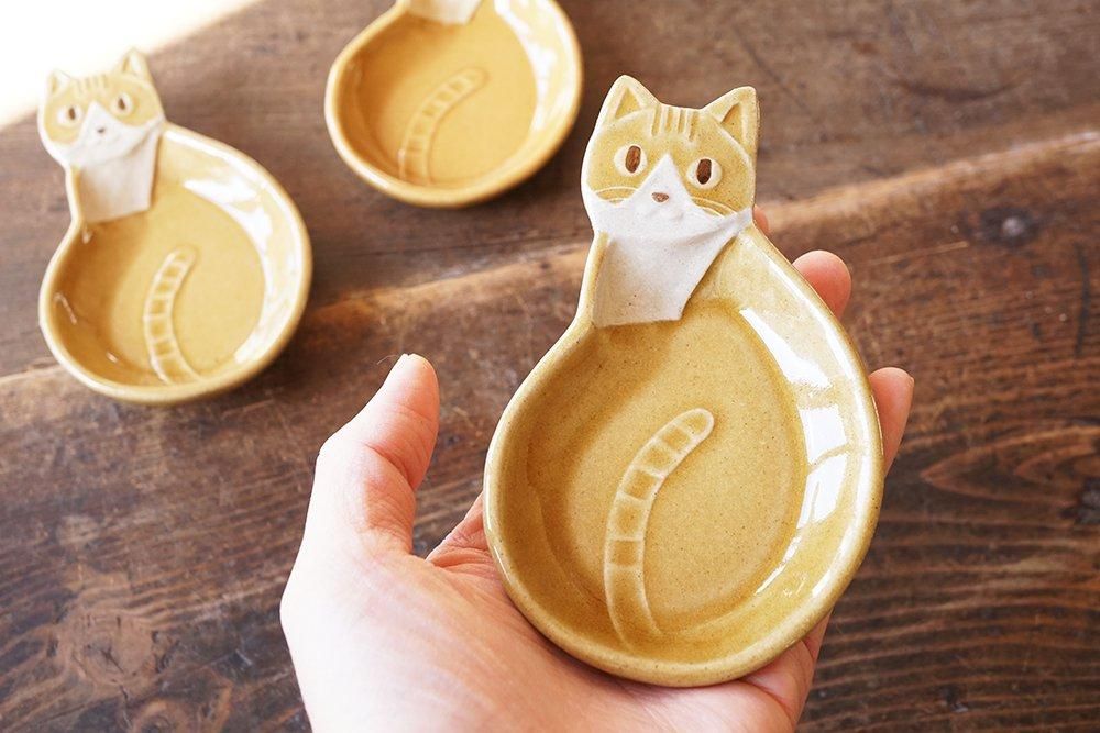 猫陶器皿 5枚セット　作家物匠シリーズ ねこ 取皿 18cm | aito製作所 | 美濃焼・瀬戸焼を中心とした和