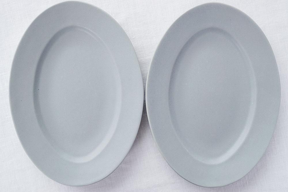 【新品】陶芸家 よしのちはる リム楕円皿 22cm 絵皿 個展購入 1点もの 新品】よしのちはる 色絵リム楕円皿 大皿 個展DM用作品 1点もの 作家