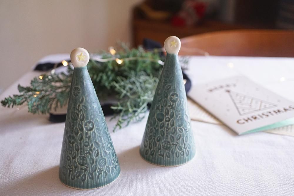 カ4 クリスマスツリーの置物 - 益子焼の小さな窯元「よしざわ窯