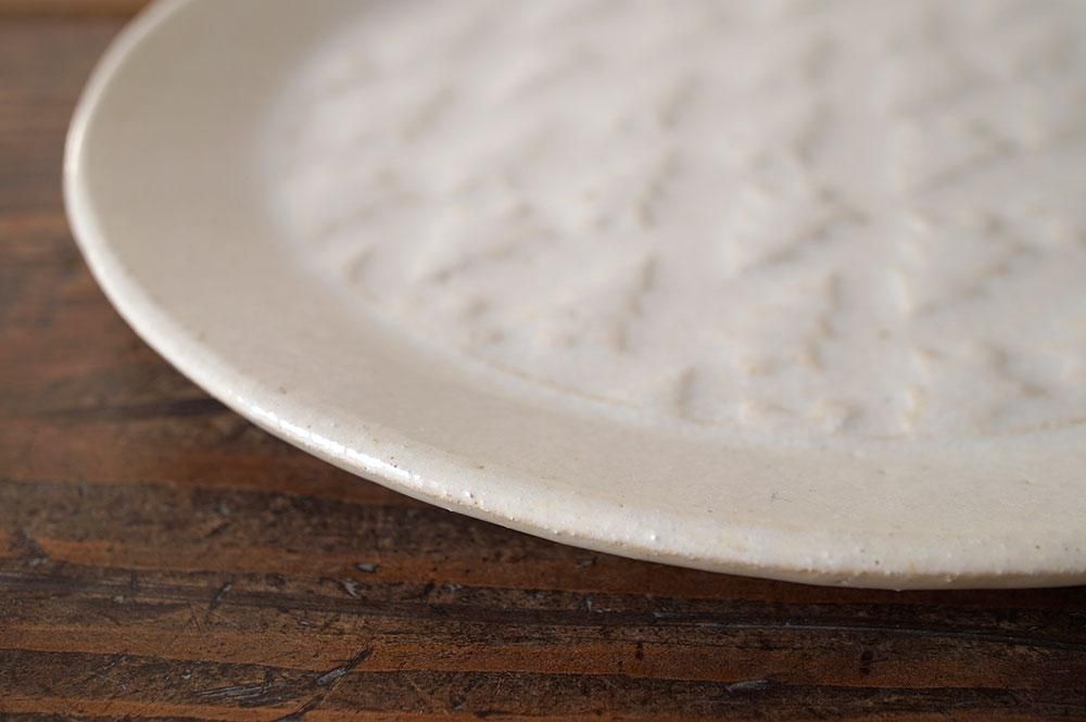 陶芸家　陶土　パン皿　陶芸 陶器 セ4 クリームパン皿 - 益子焼の小さな窯元「よしざわ窯」- 生活