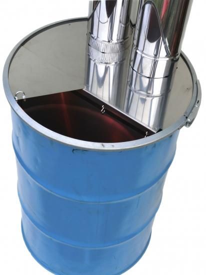 全国送料込み]200Lロケット焼却炉ドラム缶パッケージ（フタ