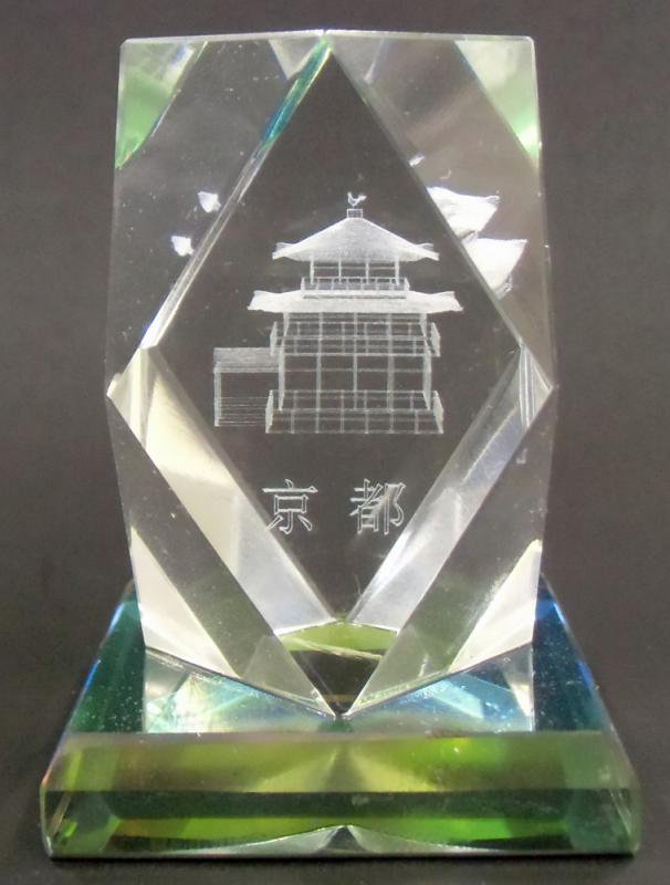 【お土産品】 クリスタル製置物 『京都・金閣寺』