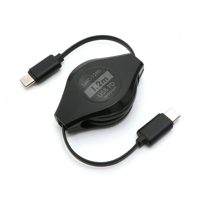 超急速充電 USB PD対応 USB Type-Cケーブル コードリールタイプ