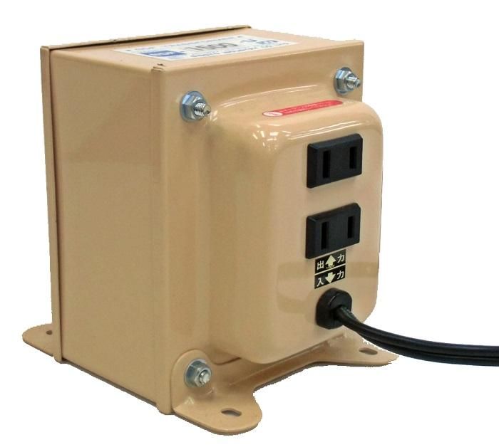 ①トランス式変圧器 日章工業 120V→100V / 1500W-