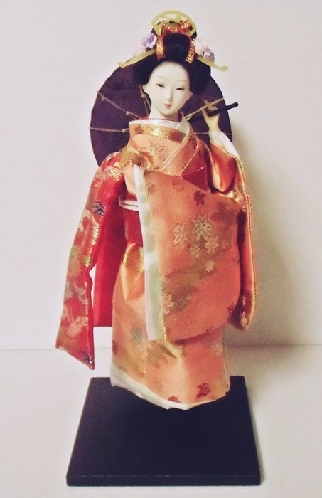 日本人形 12インチ日本人形 傘 品番rn16 12 3