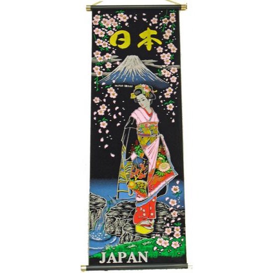 【日本のお土産】 掛け軸 中サイズ(高さ約84cm) 富士姫