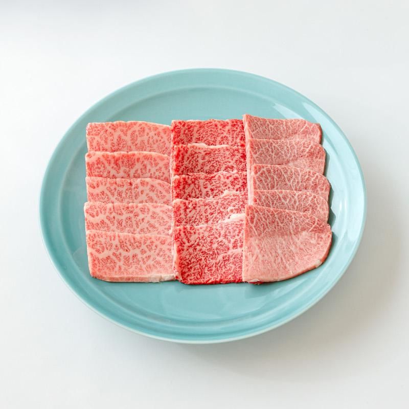 京都府産黒毛和牛<br>希少部位3種食べ比べ焼肉セット<br>ご家庭用