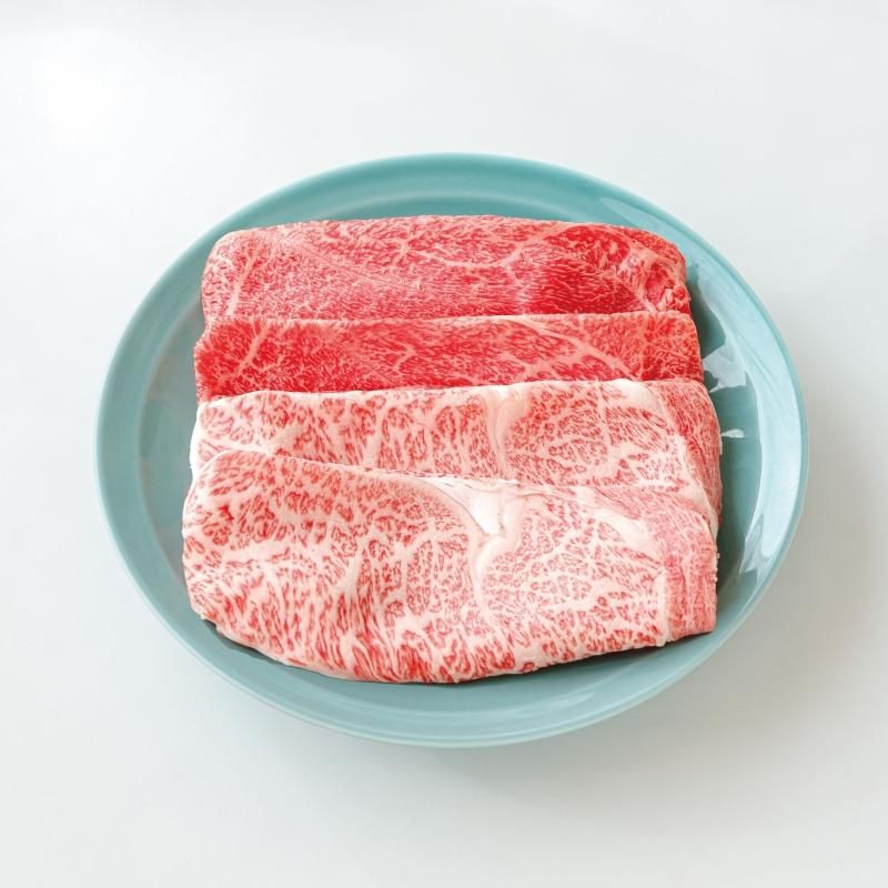 京都府産黒毛和牛<br>霜降り・赤身食べ比べすき焼きセット<br>ご家庭用