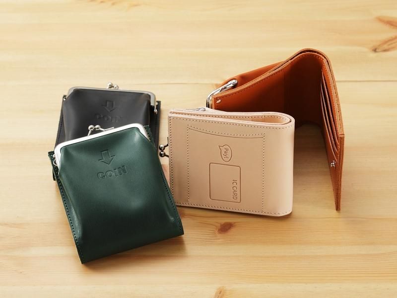 Joli 小さな外がま口の二つ折り財布　ブラウン 外がま口の二つ折財布1 ブラウン - JOLI ALL LEATHER ITEMS