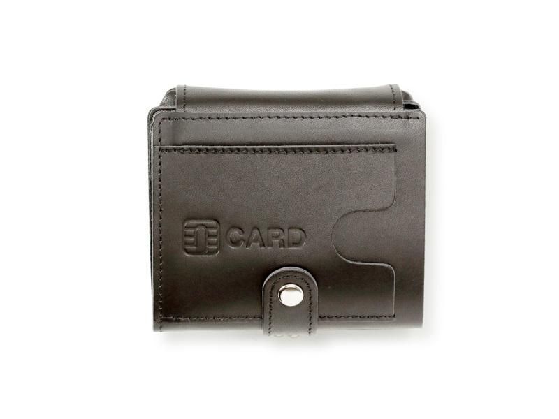 外がま口の三つ折財布 ブラウン｜JOLI ALL LEATHER ITEMS
