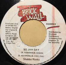 <img class='new_mark_img1' src='https://img.shop-pro.jp/img/new/icons41.gif' style='border:none;display:inline;margin:0px;padding:0px;width:auto;' />Shabba Ranks / SO JAH SAY (USED)