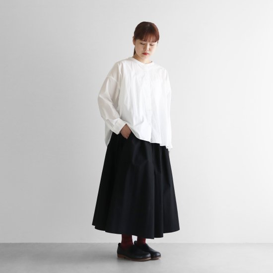 HUIS.／遠州織物ダウンプルーフコットンロングスカート（ブラック）U402 - UTOKU Online Shop