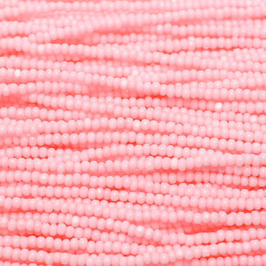 糸通しビーズ チェコ製】13/0 シャーロット マカロンピンクL