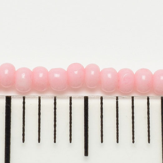 糸通しビーズ チェコ製】13/0 シャーロット マカロンピンクL