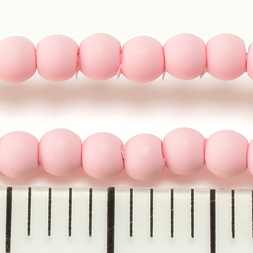 糸通しパール】2mm 丸パール マットピンクスモーク【約120粒