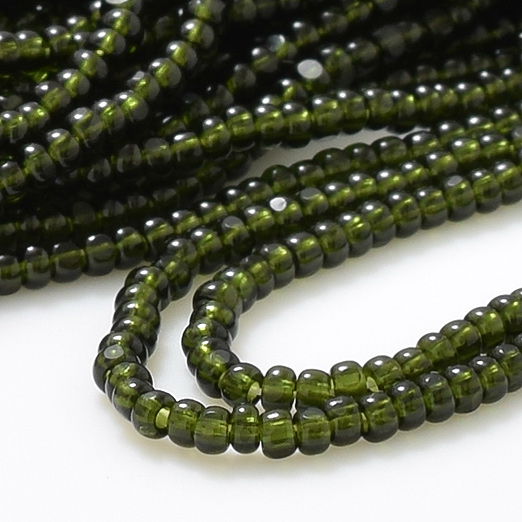 糸通しビーズ チェコ製】13/0 シャーロット カーキグリーン【約